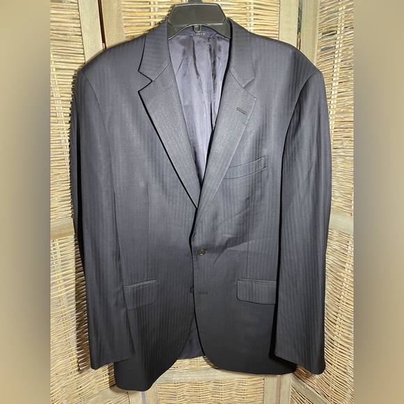 Brooks Brothers Super 120s Loro Piana Solid Herringbone Sportcoat in Navy